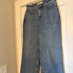 Abercrombie Wide Leg Curve Love Jean